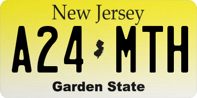 NJ license plate A24MTH