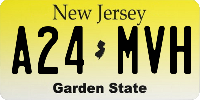 NJ license plate A24MVH