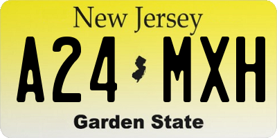 NJ license plate A24MXH