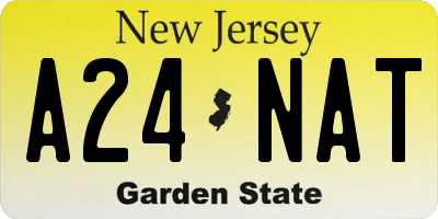 NJ license plate A24NAT