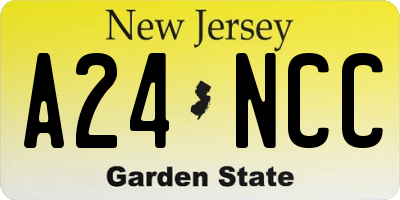 NJ license plate A24NCC