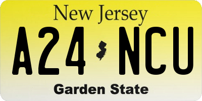 NJ license plate A24NCU