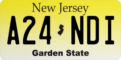 NJ license plate A24NDI