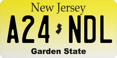 NJ license plate A24NDL