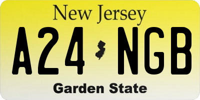 NJ license plate A24NGB