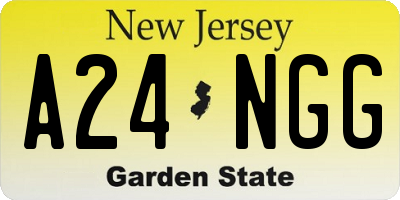 NJ license plate A24NGG