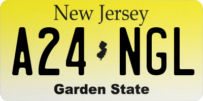 NJ license plate A24NGL