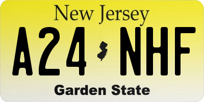 NJ license plate A24NHF