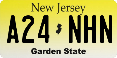 NJ license plate A24NHN