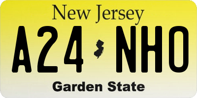 NJ license plate A24NHO