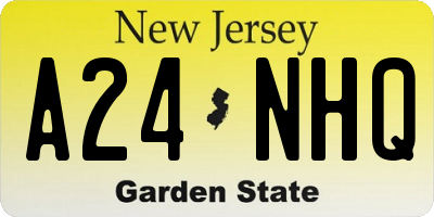 NJ license plate A24NHQ
