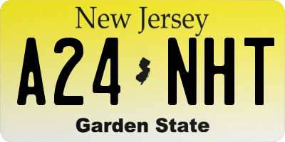 NJ license plate A24NHT