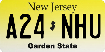 NJ license plate A24NHU