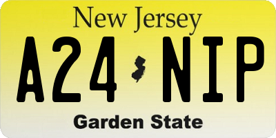 NJ license plate A24NIP