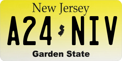 NJ license plate A24NIV