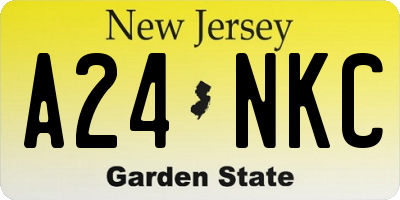 NJ license plate A24NKC