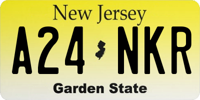 NJ license plate A24NKR