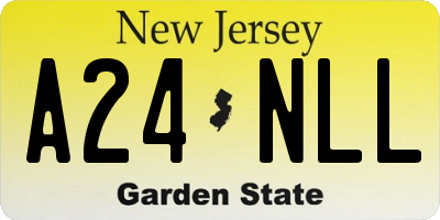 NJ license plate A24NLL