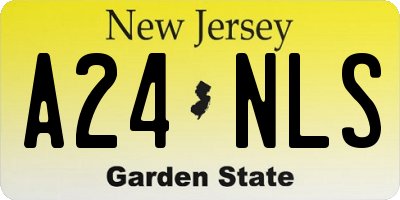 NJ license plate A24NLS