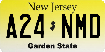 NJ license plate A24NMD