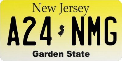 NJ license plate A24NMG