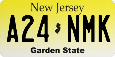 NJ license plate A24NMK