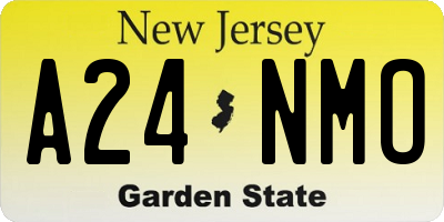 NJ license plate A24NMO
