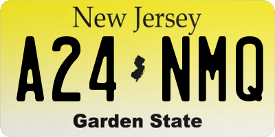 NJ license plate A24NMQ