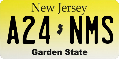 NJ license plate A24NMS