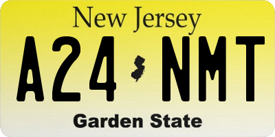 NJ license plate A24NMT