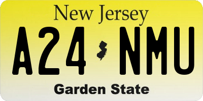NJ license plate A24NMU