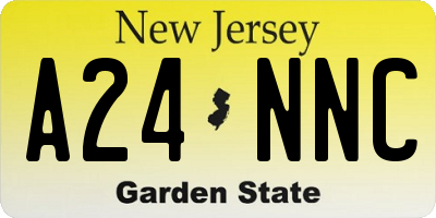 NJ license plate A24NNC
