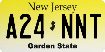 NJ license plate A24NNT