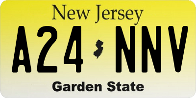 NJ license plate A24NNV