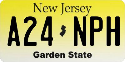 NJ license plate A24NPH
