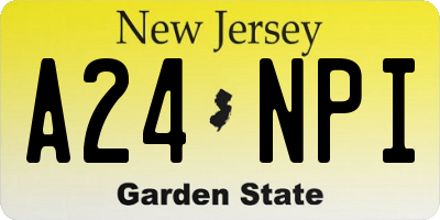 NJ license plate A24NPI
