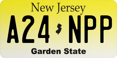 NJ license plate A24NPP