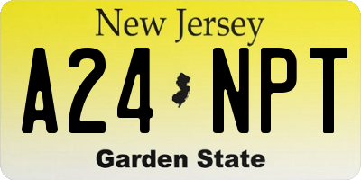 NJ license plate A24NPT