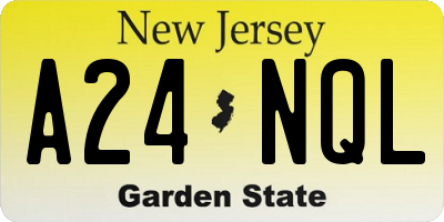 NJ license plate A24NQL