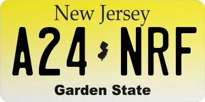 NJ license plate A24NRF