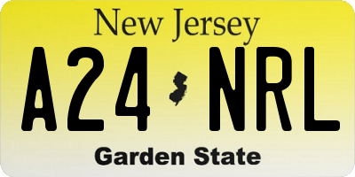 NJ license plate A24NRL