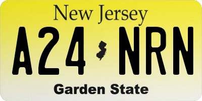 NJ license plate A24NRN