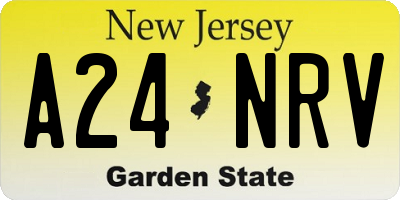 NJ license plate A24NRV