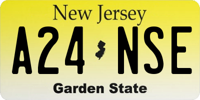 NJ license plate A24NSE