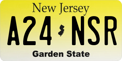 NJ license plate A24NSR