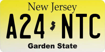 NJ license plate A24NTC