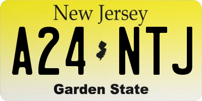NJ license plate A24NTJ