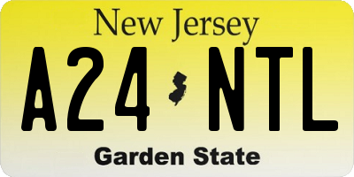 NJ license plate A24NTL