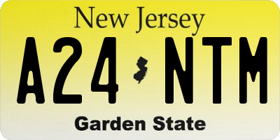 NJ license plate A24NTM