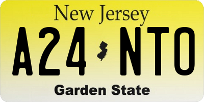 NJ license plate A24NTO